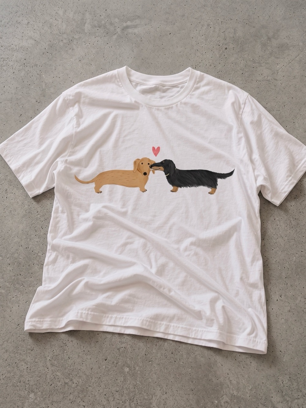 Sweet Wiener Dogs Heart White Classic Dog Lover T-Shirt